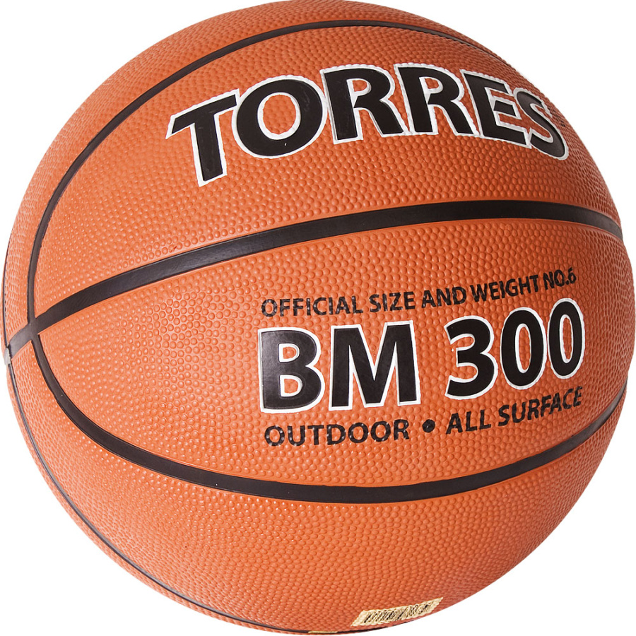 Мяч баскетбольный TORRES BM300, Размер 6