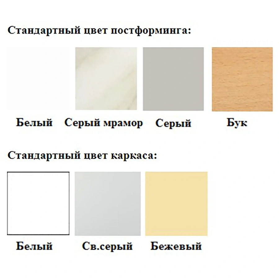 Стол для врача рабочий с тумбой СЛ-3.1 (1200х600х750) (постформинг серый, каркас белый)